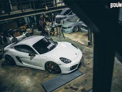 泰国保时捷卡曼718改装AIRBFT空气悬挂白马王子