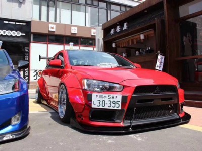 “血红梦魇”三菱EVO改装AIRBFT空气悬挂低趴