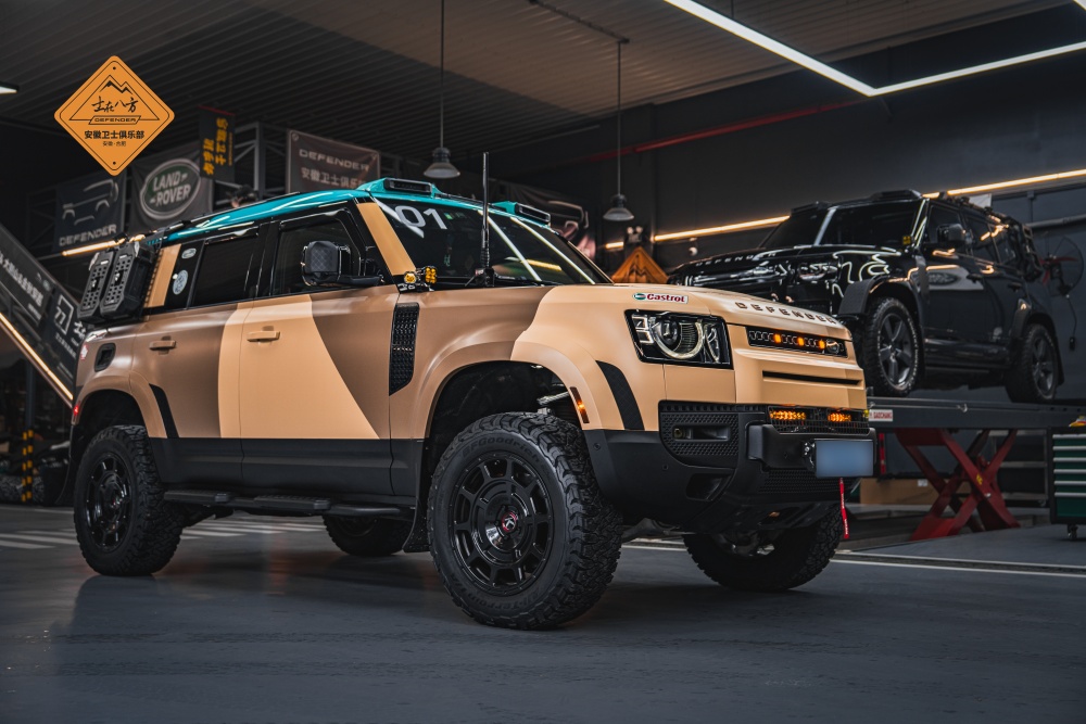 新款路虎卫士安装AIRBFT升高狗骨拉杆